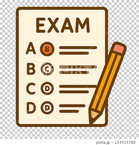 テストのシンプルなイラスト 133515780