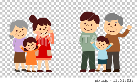 Three-generation family thinking 133515835