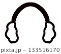 白いモコモコの防寒用イヤーウォーマーのイラスト 133516170