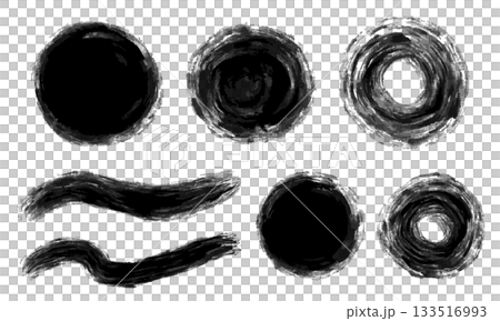 手繪圓形筆刷套裝 133516993