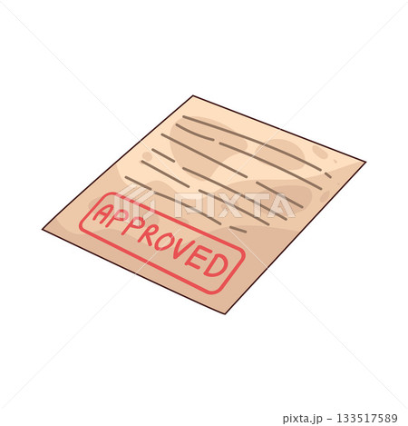 illustration of Approved  133517589