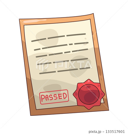illustration of Passed illustration of Passed 133517601