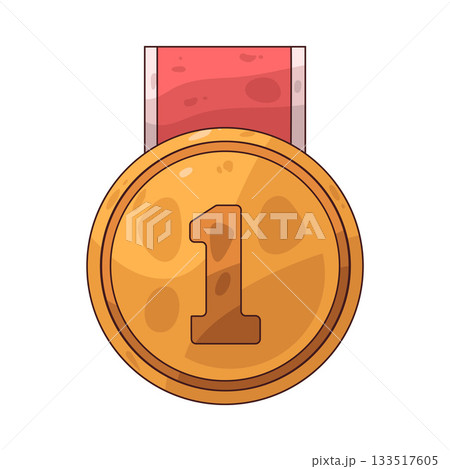 illustration of first place medal 133517605