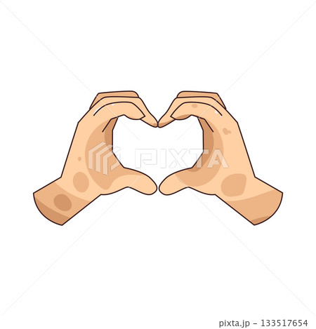 illustration of Hand Heart 133517654