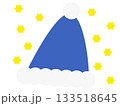 星がちりばめられたサンタ帽子 133518645