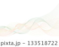 淡い色の波形ライン　アブストラクト背景07 133518722