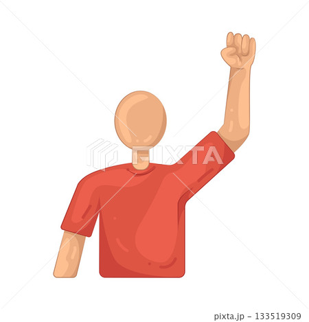 Illustration of protester  133519309