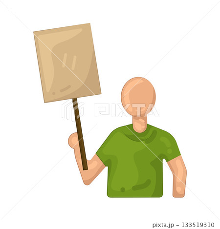 Illustration of protester Illustration of protester 133519310
