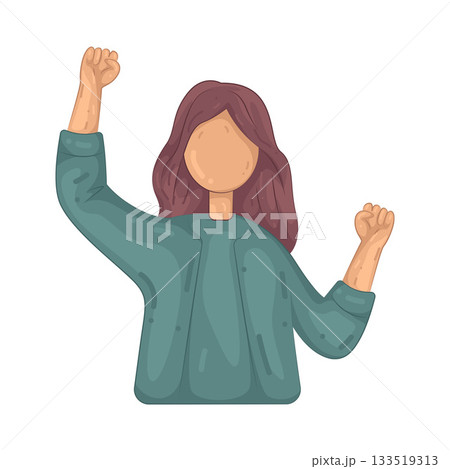Illustration of protester  133519313