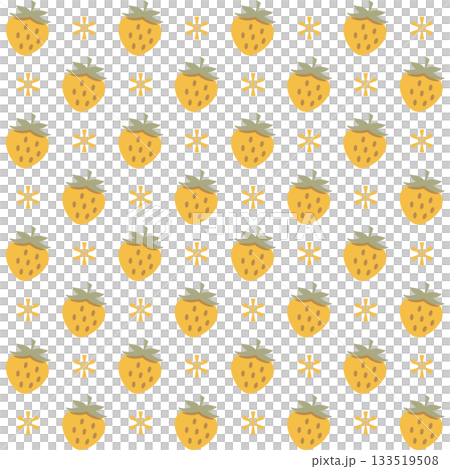 Yellow strawberry pattern 133519508