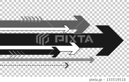 白黒の矢印背景素材・フラットベクター 白黒の矢印背景素材・フラットベクター 133519518