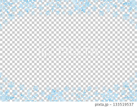 Snowflake watercolor frame illustration light blue Snowflake watercolor frame illustration light blue 133519537