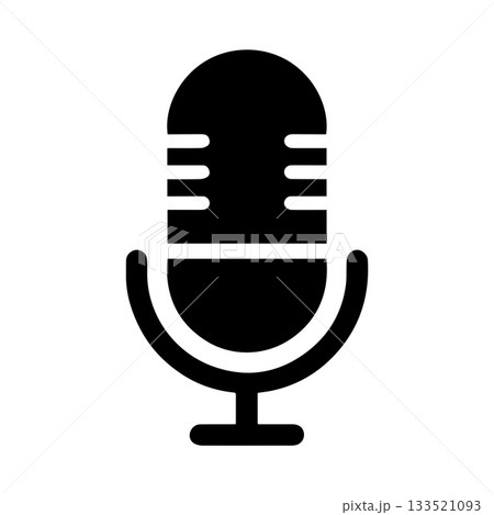 Hexagonal Podcast Emblem Showing Structured Audio Communication Symbol 133521093