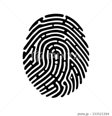 Tech-Inspired Fingerprint Design Showing Connectivity and Futuristic Precision 133521384