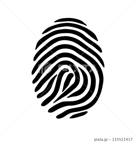 Organic Wave Line Fingerprint Design...のイラスト素材 [133521417] - PIXTA