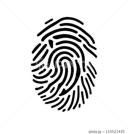 Futuristic Fingerprint Design Showing Innovation Technology and Human Data Identity 133521435