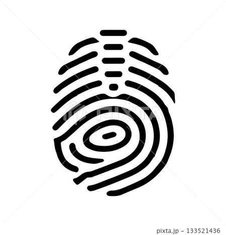 Tech Circuit Fingerprint Logo Representing Digital Security and Connection 133521436