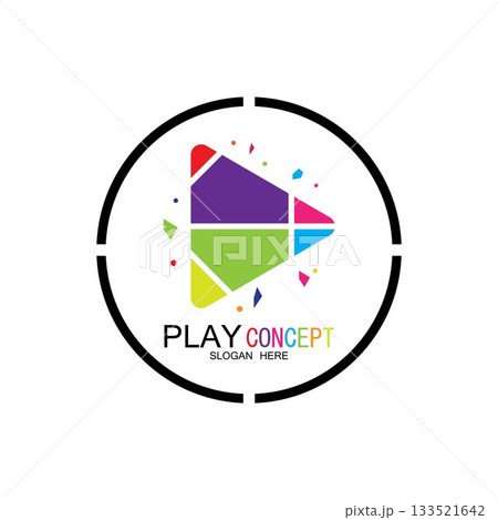 Play logo design concept vector Icon Symbol Play logo design concept vector Icon Symbol 133521642
