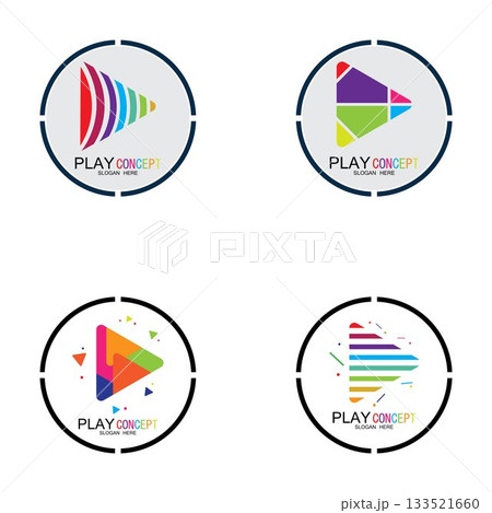 Play logo design concept vector Icon Symbol Play logo design concept vector Icon Symbol 133521660