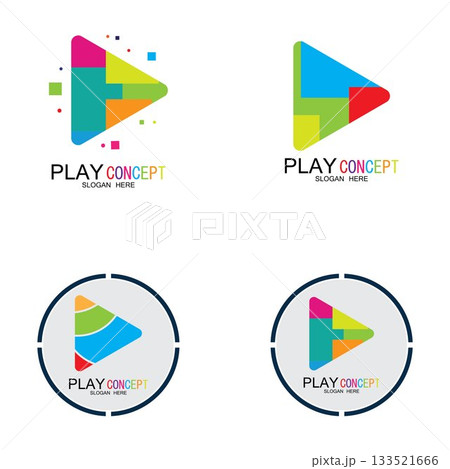 Play logo design concept vector Icon Symbol Play logo design concept vector Icon Symbol 133521666