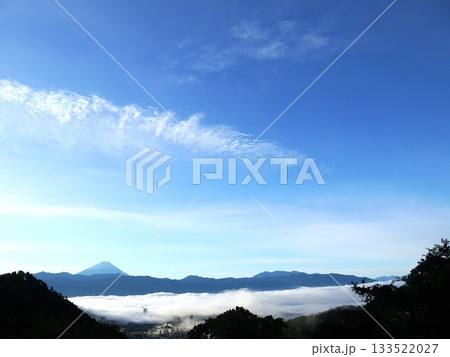 富士山と甲府盆地の雲海 133522027