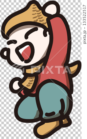 一幅色彩鮮豔的插圖，描繪了一個孩子揮舞著拳頭。 133522517