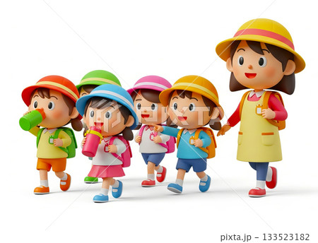 元気で楽しい遠足 133523182