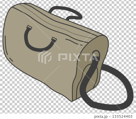 Simple Hand-Drawn Travel Duffel Bag Illustration 133524403