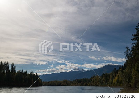 River and mountains at countryside 133525520