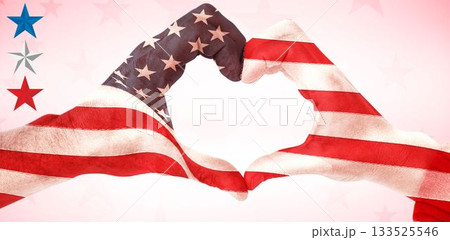 Digital image of human hand with heart shape Digital image of human hand with heart shape 133525546