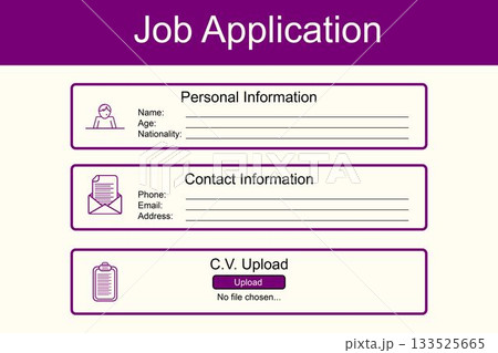 Vector image of Job Application 133525665