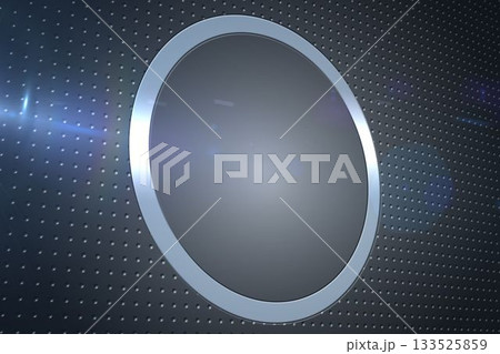 Grey dot on technical background with pixels 133525859