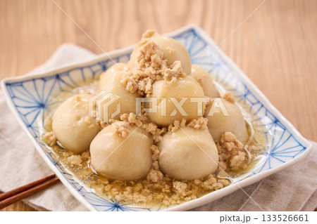 里芋の鶏そぼろ餡掛け 133526661