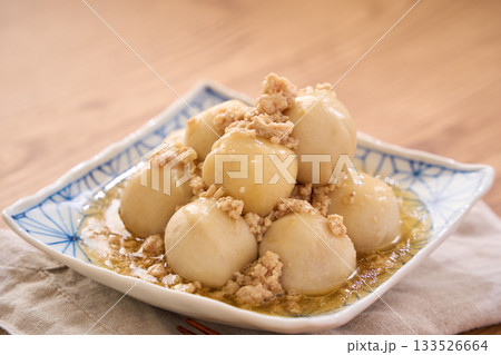 里芋の鶏そぼろ餡掛け 133526664