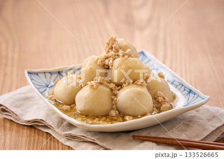 里芋の鶏そぼろ餡掛け 133526665