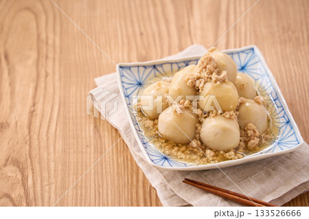 里芋の鶏そぼろ餡掛け 里芋の鶏そぼろ餡掛け 133526666