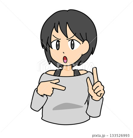 力説する女性 133526993