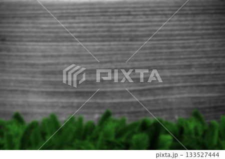 Blurred fir branches on wood 133527444