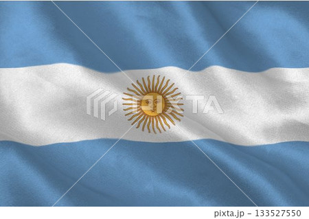 Argentinian flag rippling Argentinian flag rippling 133527550