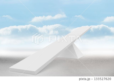 White scales in front of clouds 133527620