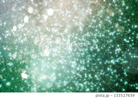 White snow and stars on green 133527639