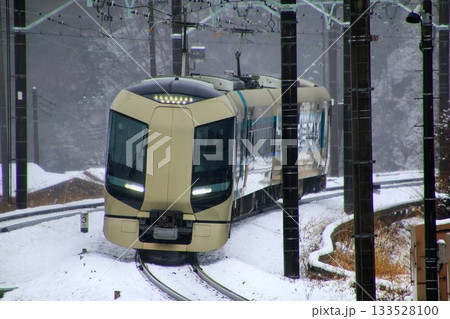 雪景色の日光路『特急街道』を征く…【特急リバティ】500系 133528100