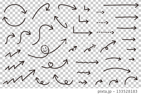 Freehand arrow set (black) 133528183