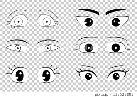Anime eyes for expression, character cartoon, illustration and element Anime eyes for expression, character cartoon, illustration and element 133528893
