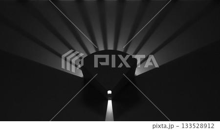 壁装飾放射線ライトモノクロ4 壁装飾放射線ライトモノクロ4 133528912