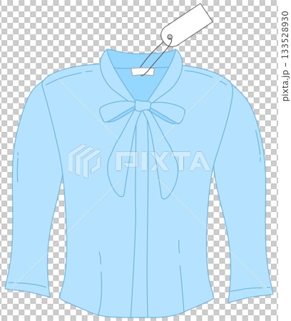 Formal Women Shirt and Bow Tie Detail illustration 133528930