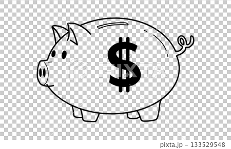 illustration of a piggy bank with a bold dollar symbol, representing saving money, financial planning, budgeting, and simple economic concepts for modern finance content illustration of a piggy bank with a bold dollar symbol, representing saving money, financial planning, budgeting, and simple economic concepts for modern finance content 133529548