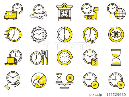 時間・時計アイコン03　Time/Clock Icons 133529680