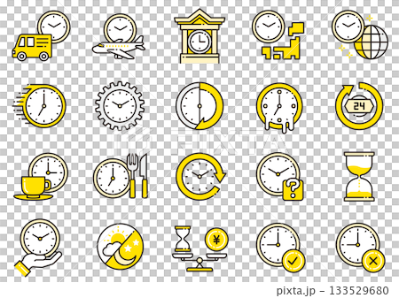時間・時計アイコン03　Time/Clock Icons 133529680