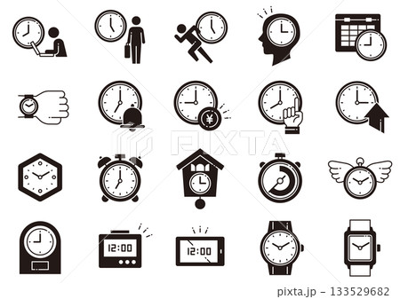 時間・時計アイコン05　Time/Clock Icons 133529682